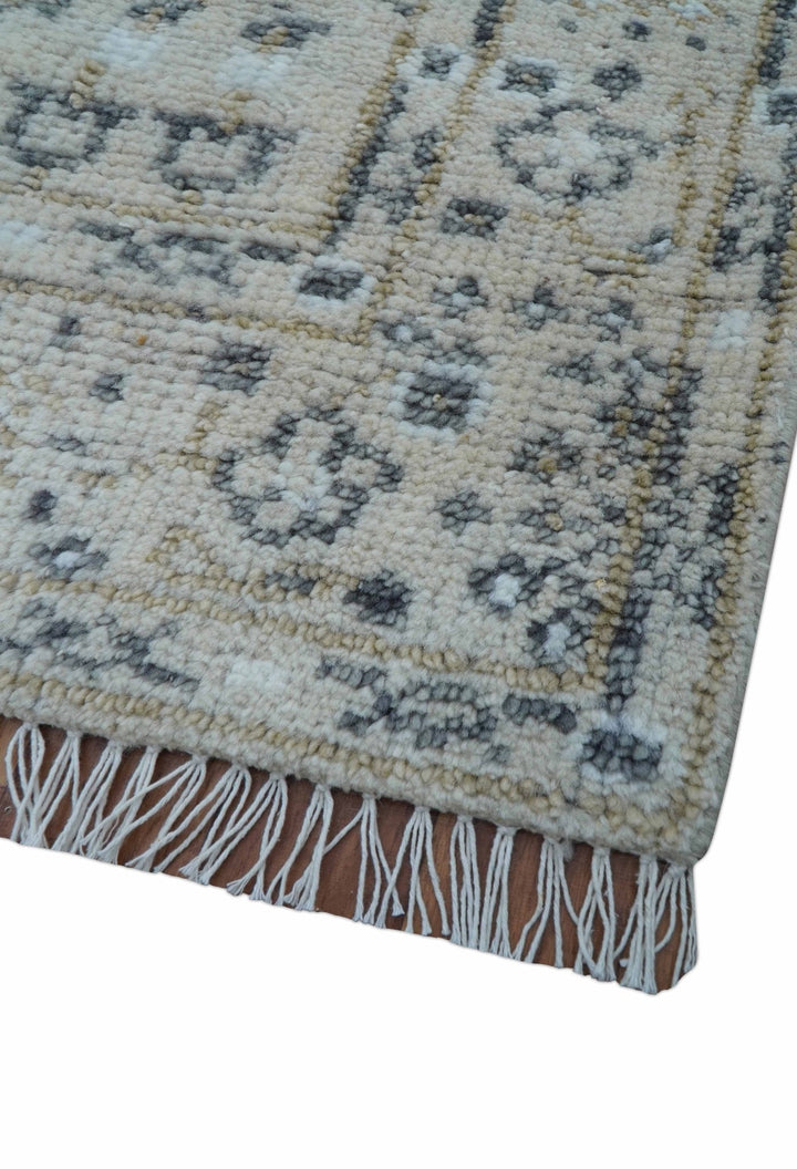 Tree of life Beige Traditional Style Hand knotted 4x6 Wool Area Rug - The Rug Decor