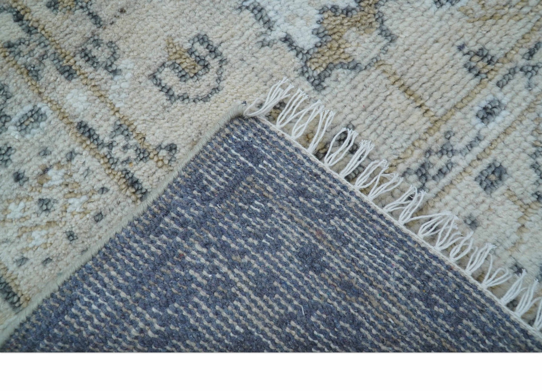 Tree of life Beige Traditional Style Hand knotted 4x6 Wool Area Rug - The Rug Decor