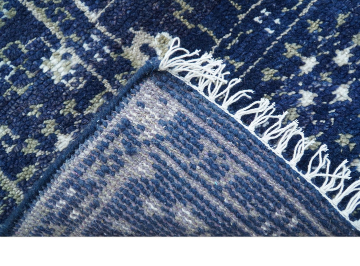 Tree of life Blue Traditional Style Hand knotted 5x8 Wool Area Rug - The Rug Decor