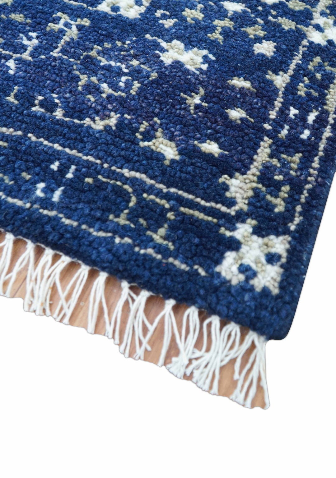 Tree of life Blue Traditional Style Hand knotted 5x8 Wool Area Rug - The Rug Decor