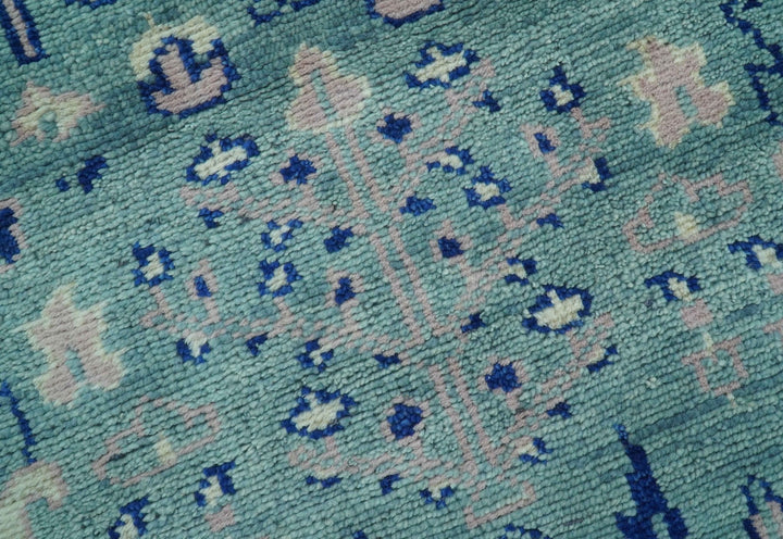 Tree of life Teal And Blue Hand knotted 4x6 Wool Area Rug - The Rug Decor