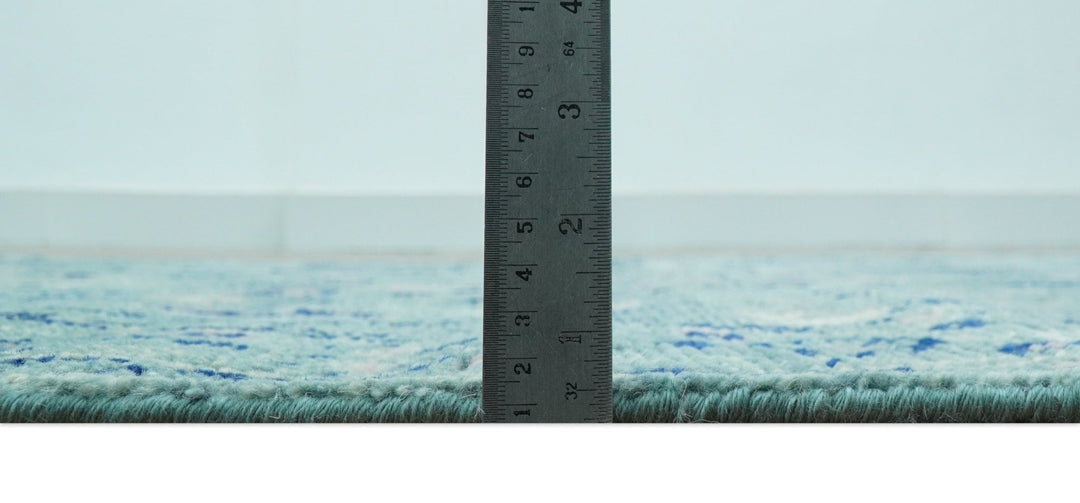 Tree of life Teal And Blue Hand knotted 4x6 Wool Area Rug - The Rug Decor