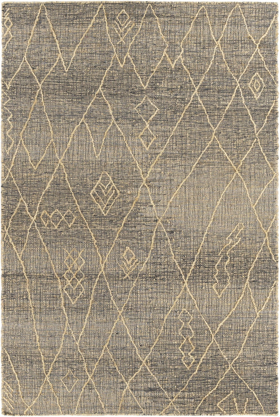 Tregarth Modern Geometrical Design Beige And Charcoal Hand Woven Area Rug - The Rug Decor