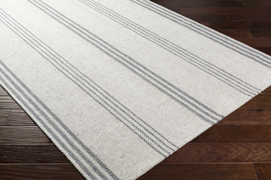 Treichlers Gray Modern Stripes Design Hand Woven Area Rug