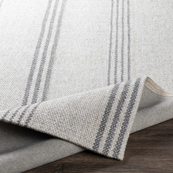 Treichlers Gray Modern Stripes Design Hand Woven Area Rug