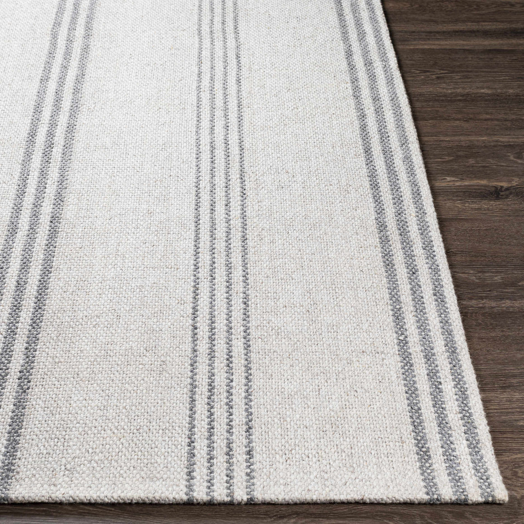 Treichlers Gray Modern Stripes Design Hand Woven Area Rug