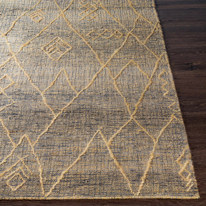 Tregarth Modern Geometrical Design Beige And Charcoal Hand Woven Area Rug