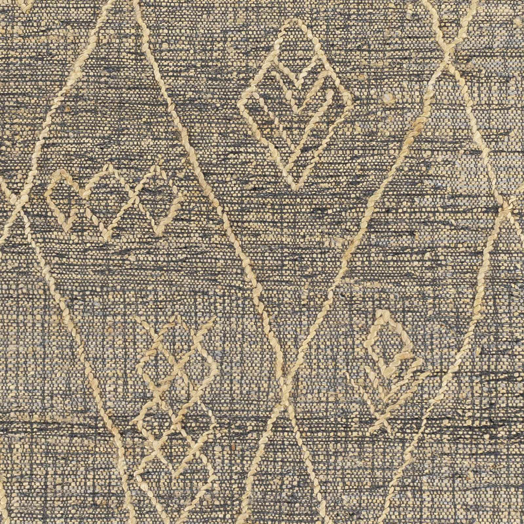 Tregarth Modern Geometrical Design Beige And Charcoal Hand Woven Area Rug