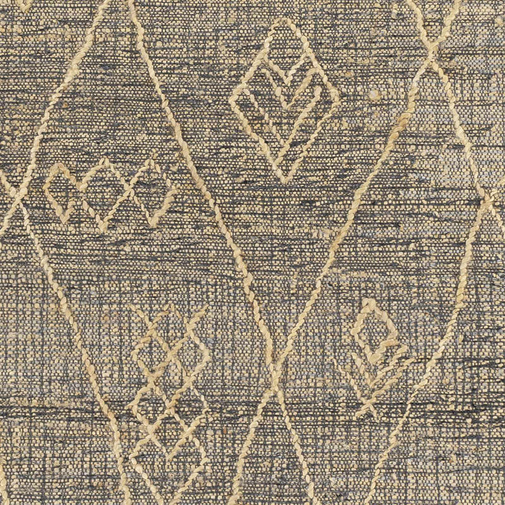 Tregarth Modern Geometrical Design Beige And Charcoal Hand Woven Area Rug