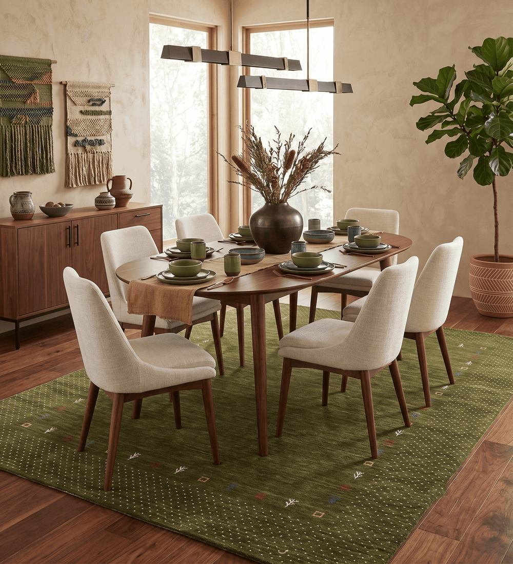 Tribal Border Design Hand Loomed Wool Area Rug - The Rug Decor