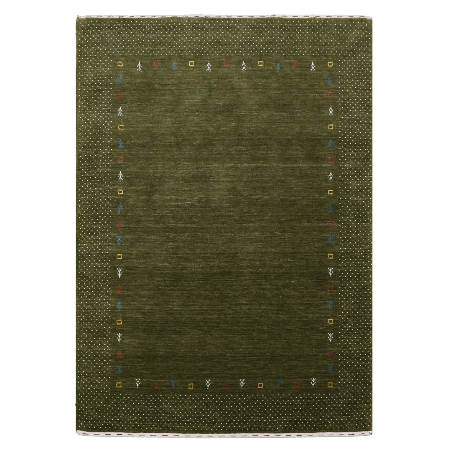Tribal Border Design Hand Loomed Wool Area Rug - The Rug Decor