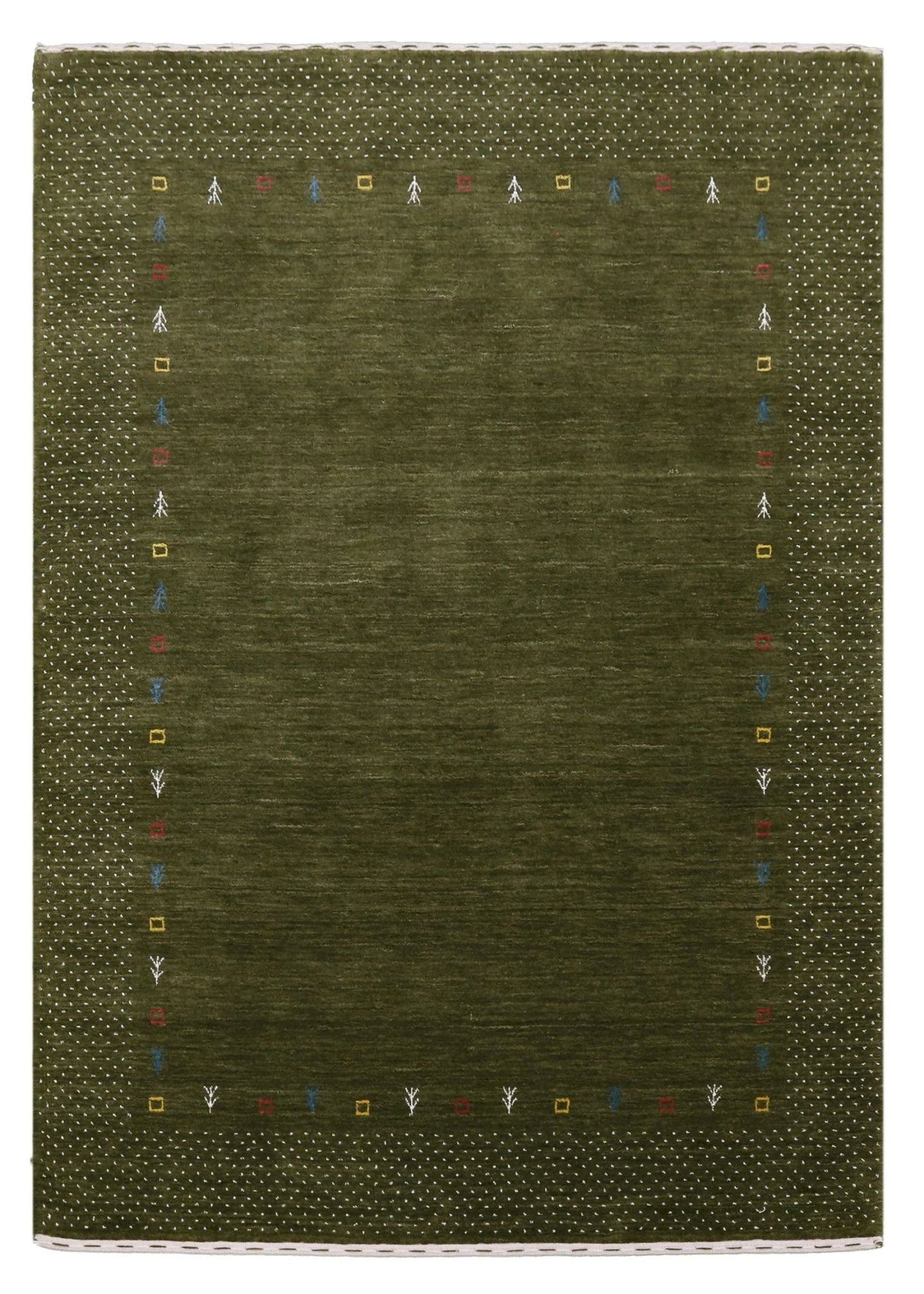 Tribal Border Design Hand Loomed Wool Area Rug - The Rug Decor
