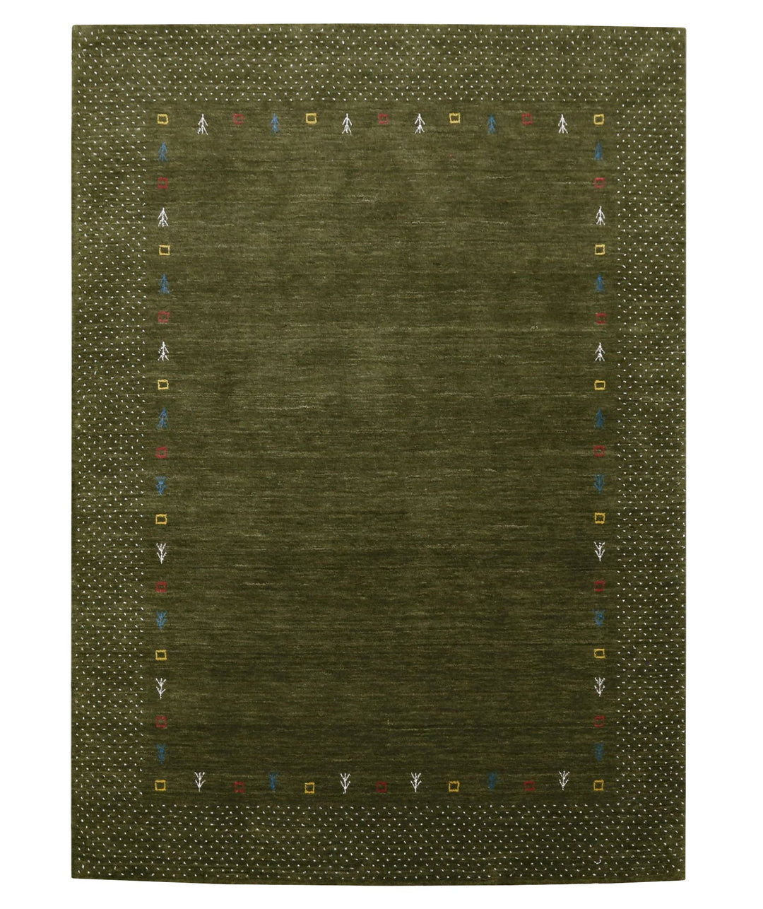 Tribal Border Design Hand Loomed Wool Area Rug - The Rug Decor
