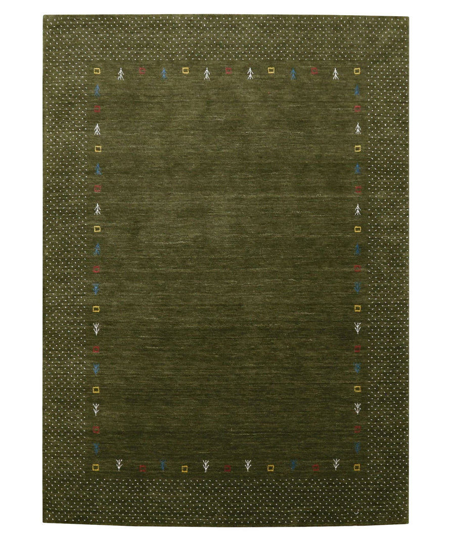 Tribal Border Design Hand Loomed Wool Area Rug - The Rug Decor