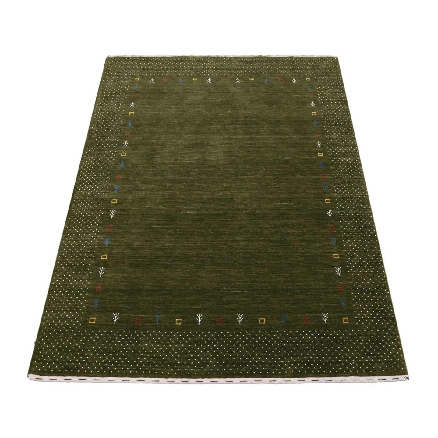 Tribal Border Design Hand Loomed Wool Area Rug - The Rug Decor