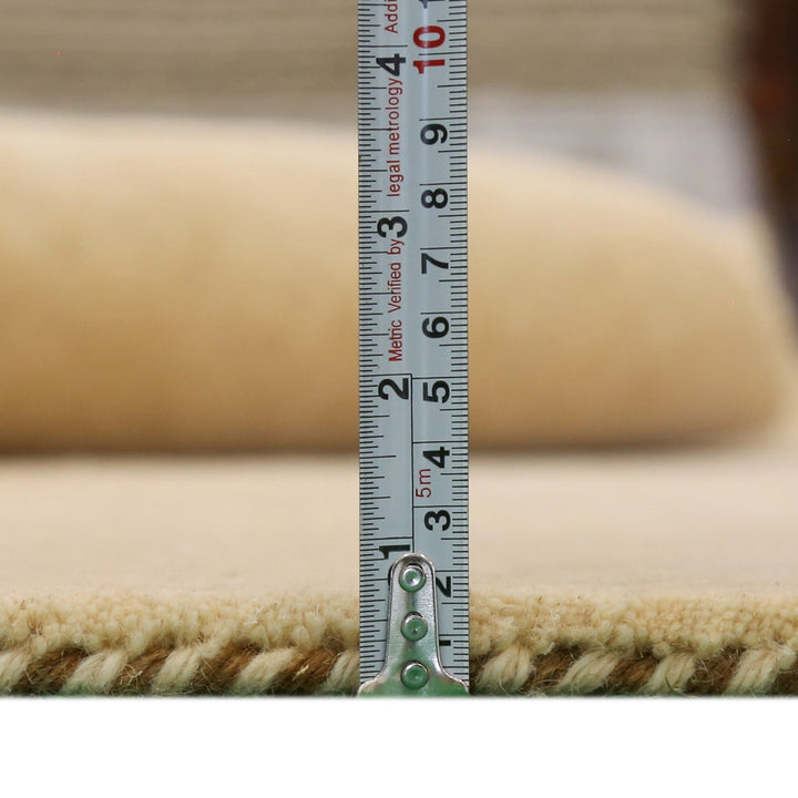 Tribal Border Ivory Design Hand Loomed Wool Area Rug - The Rug Decor