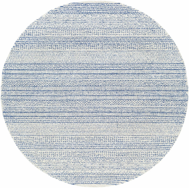 Tribal Design Blue and Ivory Hand Tufted Stripes design multi Size wool area Rug - The Rug Decor
