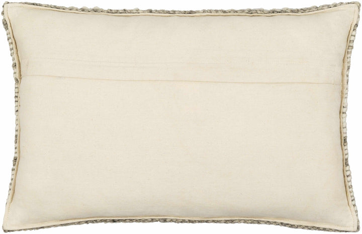 Tribal Design Ivory and Charcoal cable knit Pattern Wool and Cotton Throw and Lumbar Pillow Cover - The Rug Decor
