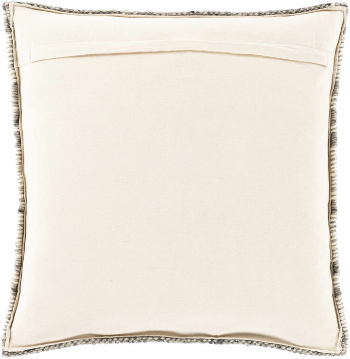 Tribal Design Ivory and Charcoal cable knit Pattern Wool and Cotton Throw and Lumbar Pillow Cover - The Rug Decor
