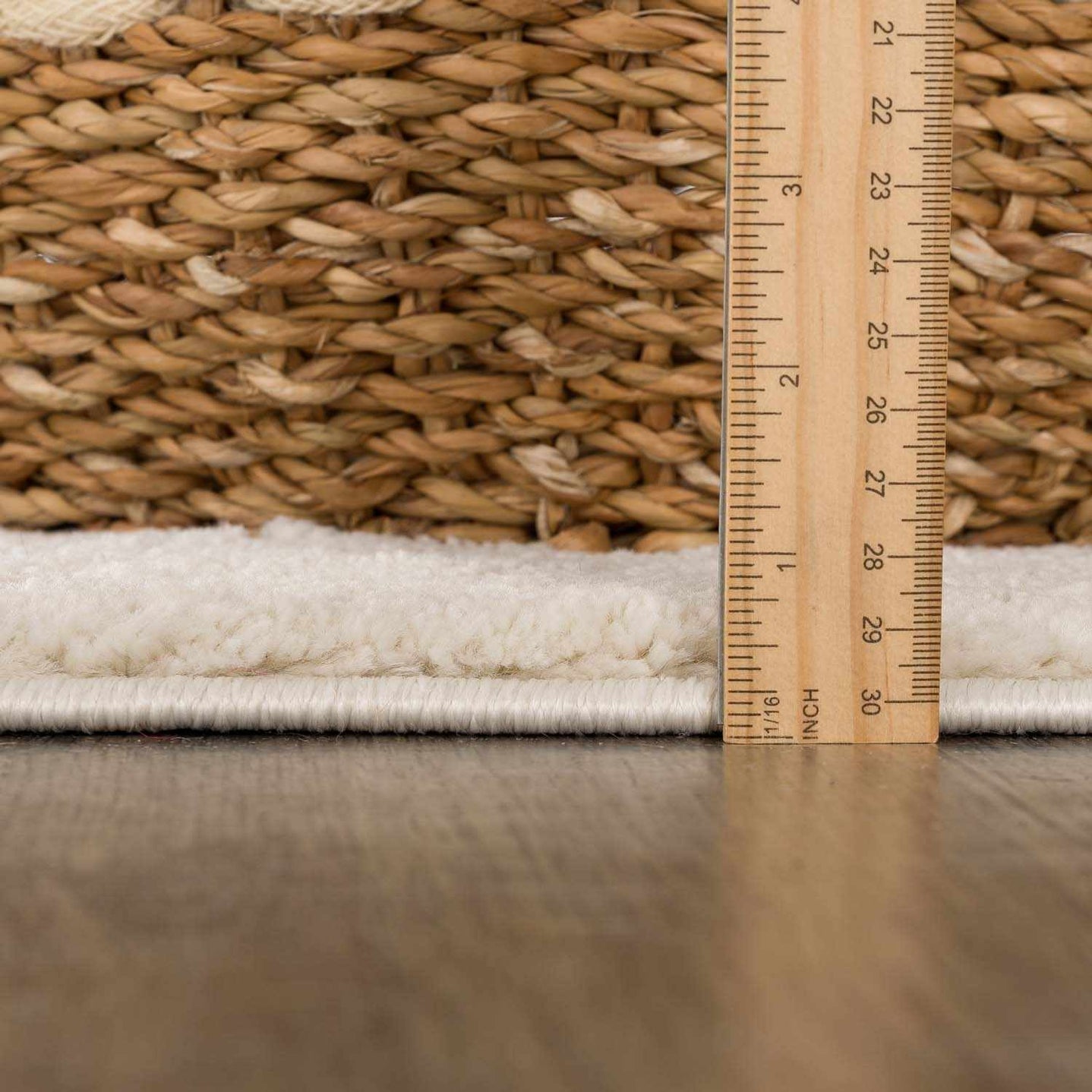 Tribal look Ivory and Black plush pile Texture Area Rug - The Rug Decor