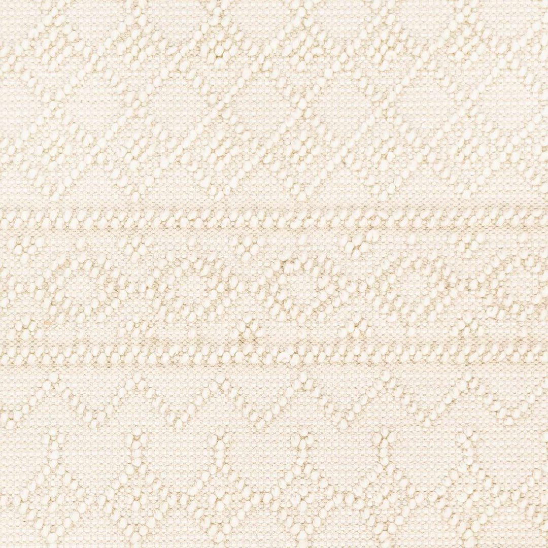 Tribal look Tassels Textured Beige, white Hand woven Wool and Cotton Area Rug - The Rug Decor