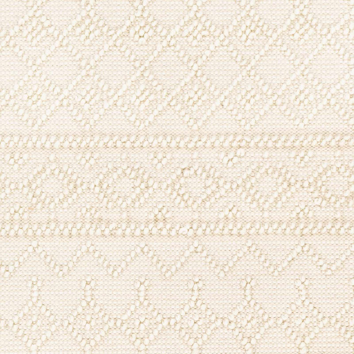 Tribal look Tassels Textured Beige, white Hand woven Wool and Cotton Area Rug - The Rug Decor