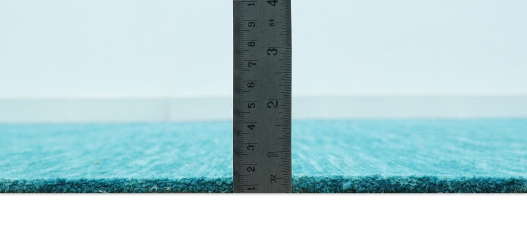 Trident Custom Made Solid Modern Blue Hand Tufted Wool Area Rug - The Rug Decor