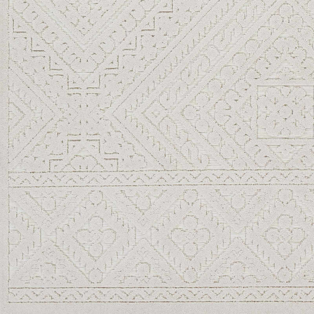 Trigg Contemporary Ivory Self Design Rug - The Rug Decor