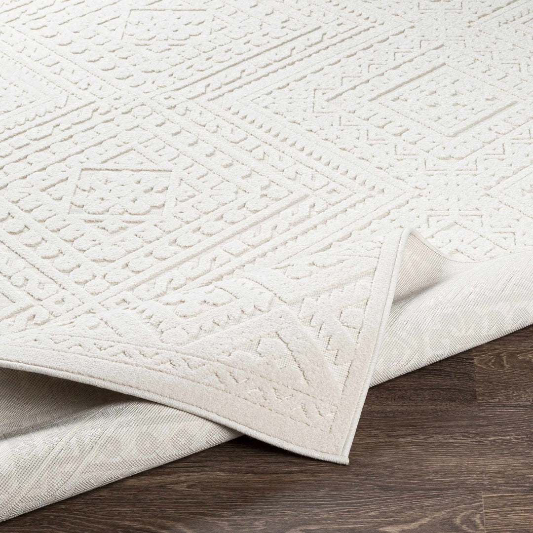 Trigg Contemporary Ivory Self Design Rug - The Rug Decor