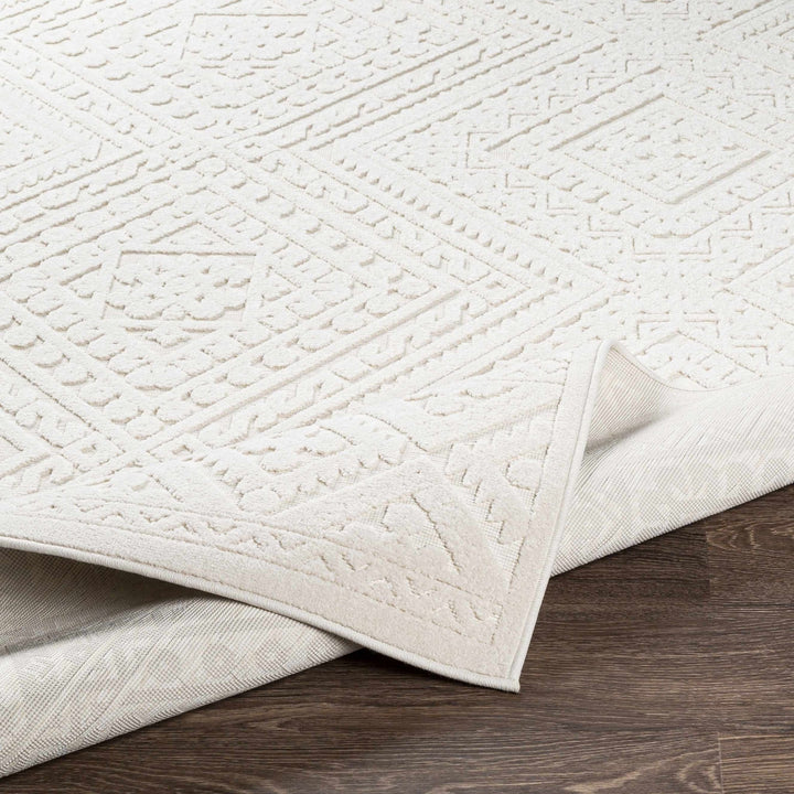 Trigg Contemporary Ivory Self Design Rug - The Rug Decor