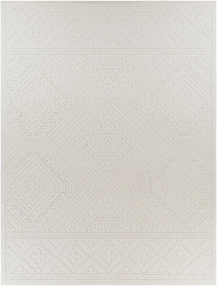 Trigg Contemporary Ivory Self Design Rug - The Rug Decor