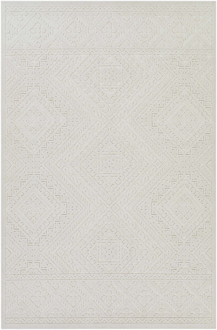 Trigg Contemporary Ivory Self Design Rug - The Rug Decor
