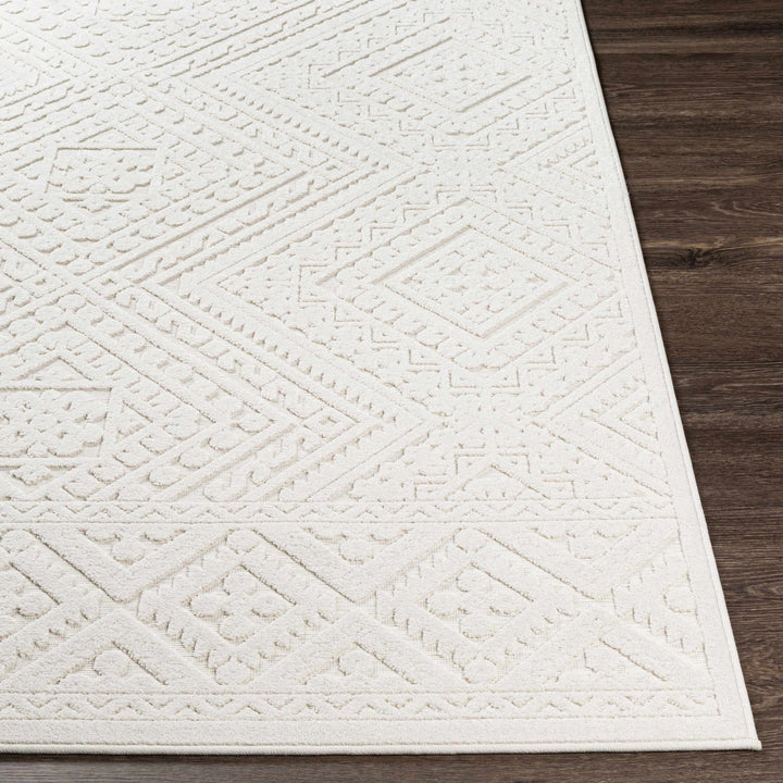 Trigg Contemporary Ivory Self Design Rug - The Rug Decor