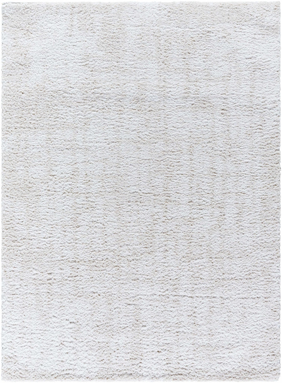 Troya Contemporary Solid Ivory And Gray Rug - The Rug Decor