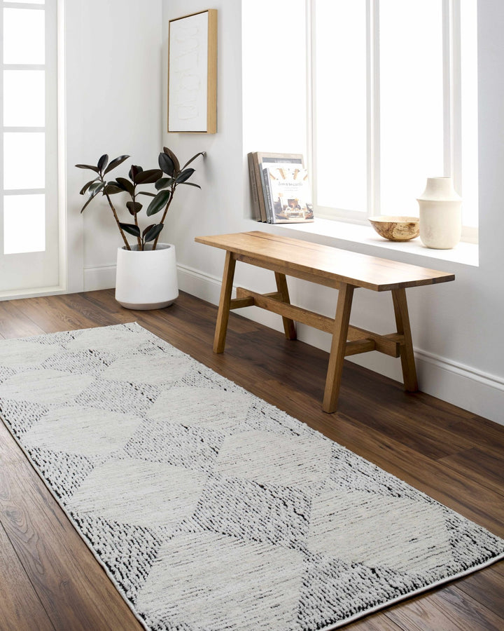 Truda Modern Geometrical Pattern Ivory Rug - The Rug Decor