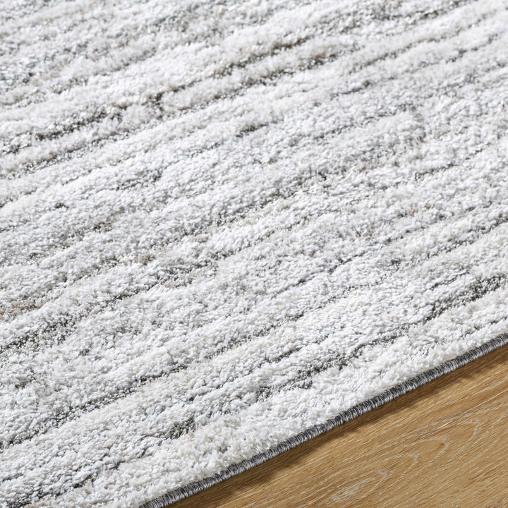 Trude Bohemian Style Silver And Charcoal Shag Rug - The Rug Decor