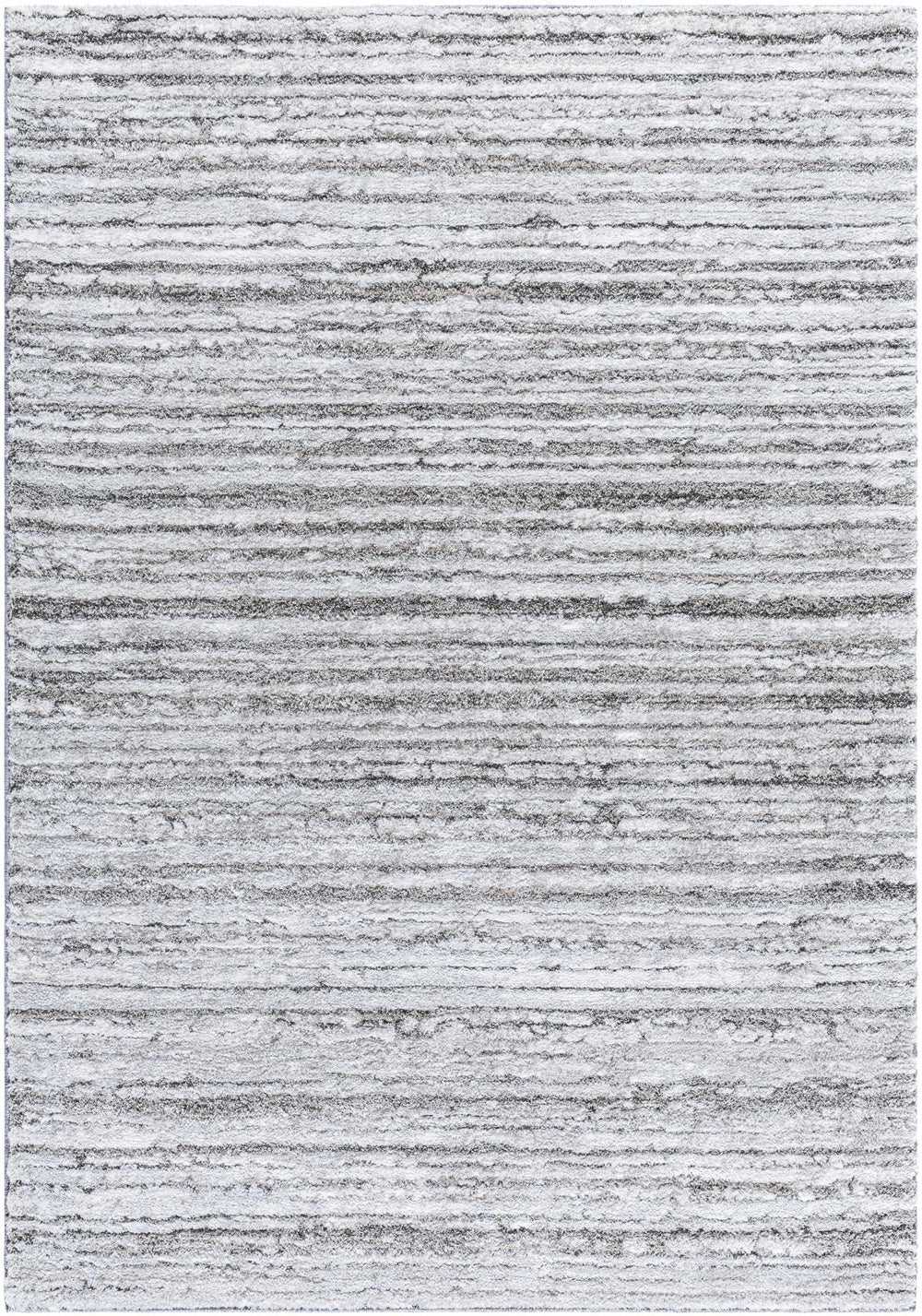 Trude Bohemian Style Silver And Charcoal Shag Rug - The Rug Decor