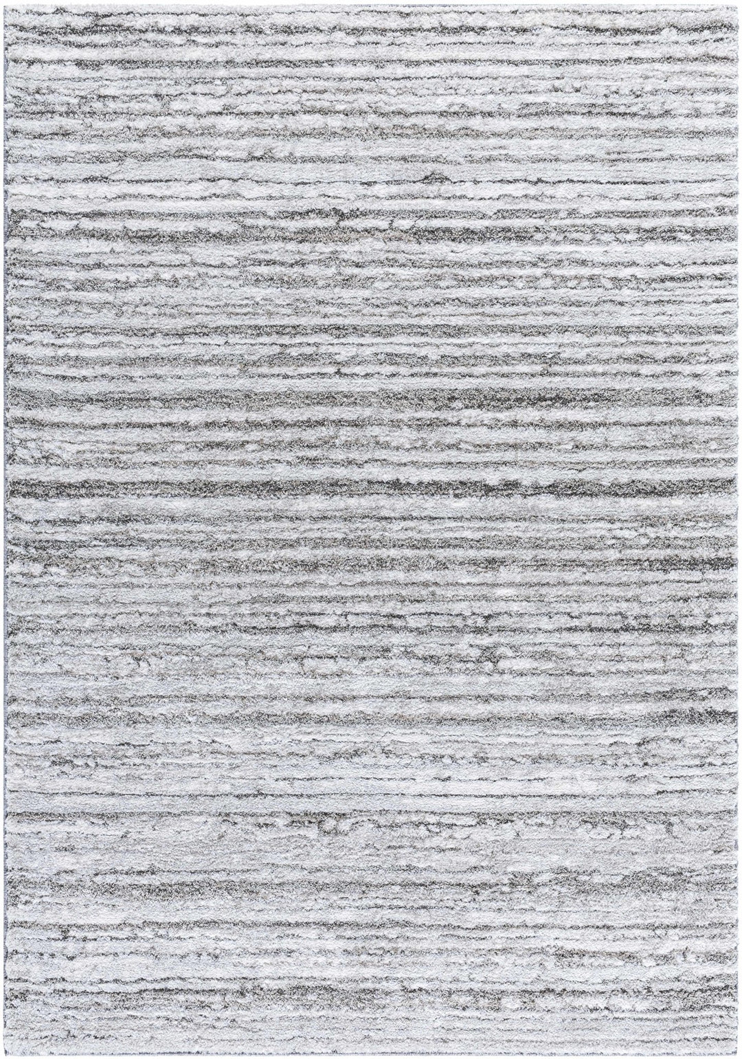 Trude Bohemian Style Silver And Charcoal Shag Rug - The Rug Decor