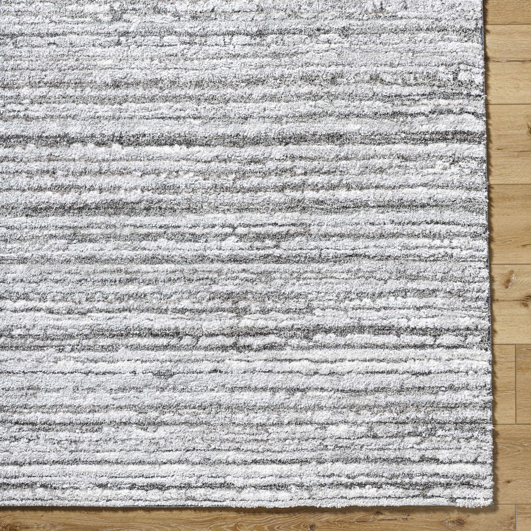 Trude Bohemian Style Silver And Charcoal Shag Rug - The Rug Decor
