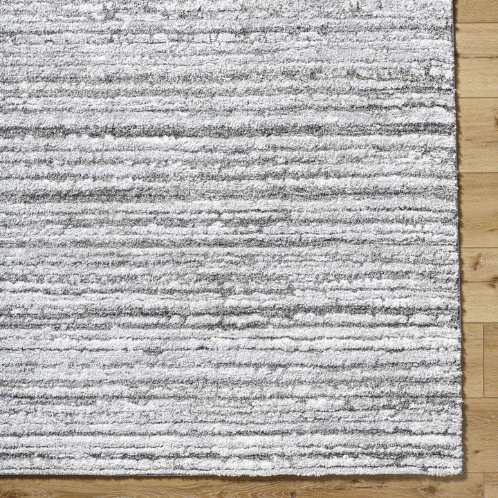 Trude Bohemian Style Silver And Charcoal Shag Rug - The Rug Decor