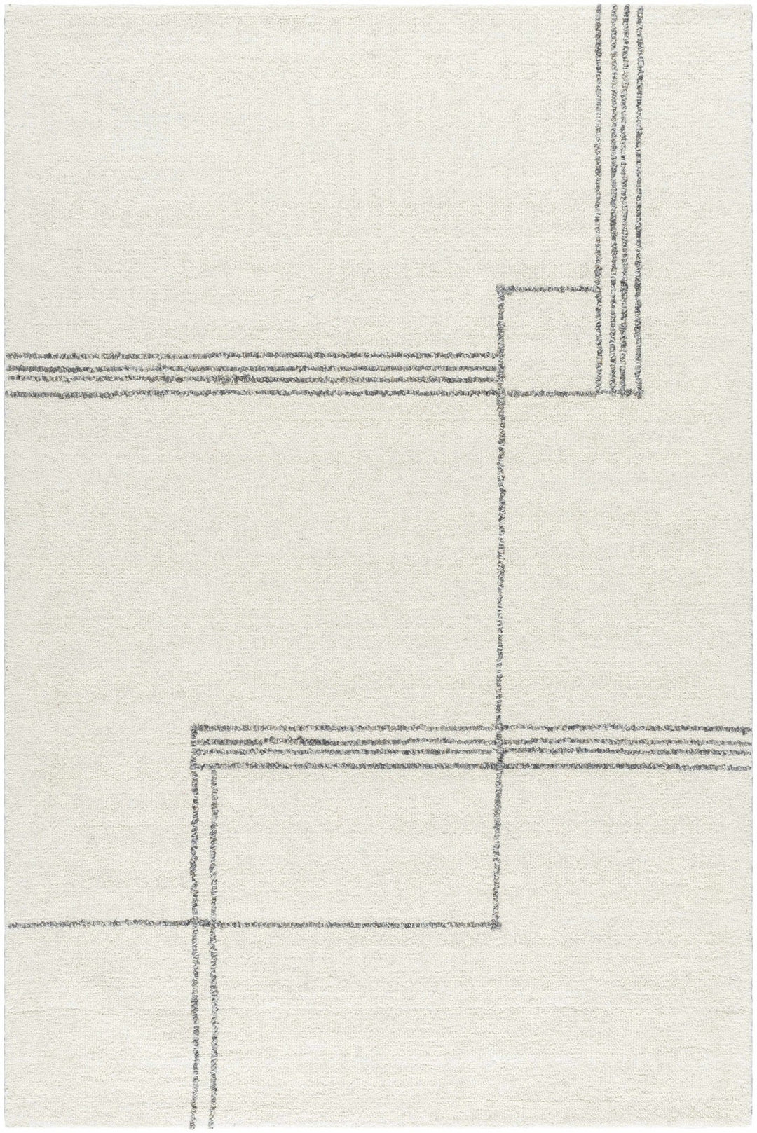 Truma Modern Style Ivory Hand Tufted Wool Area Rug - The Rug Decor