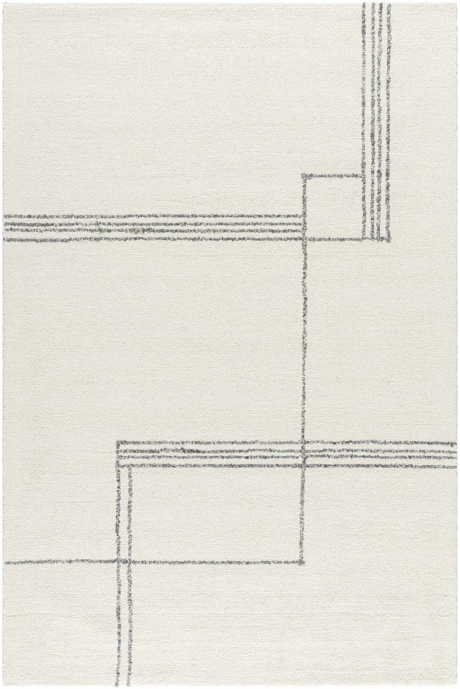 Truma Modern Style Ivory Hand Tufted Wool Area Rug - The Rug Decor