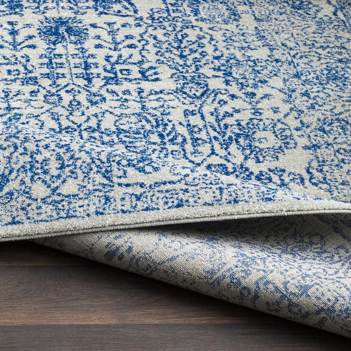 Truxton Traditional Blue And Ivory Area Rug - The Rug Decor