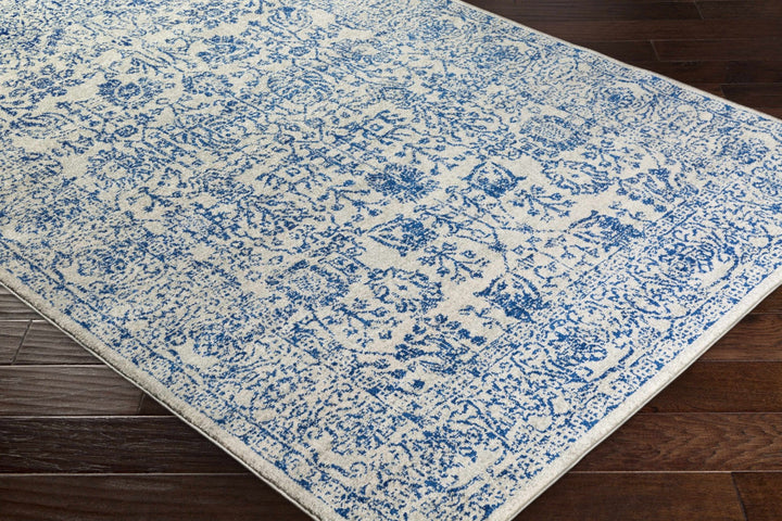 Truxton Traditional Blue And Ivory Area Rug - The Rug Decor