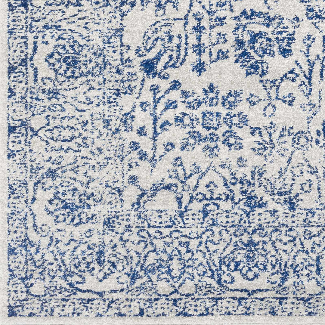 Truxton Traditional Blue And Ivory Area Rug - The Rug Decor