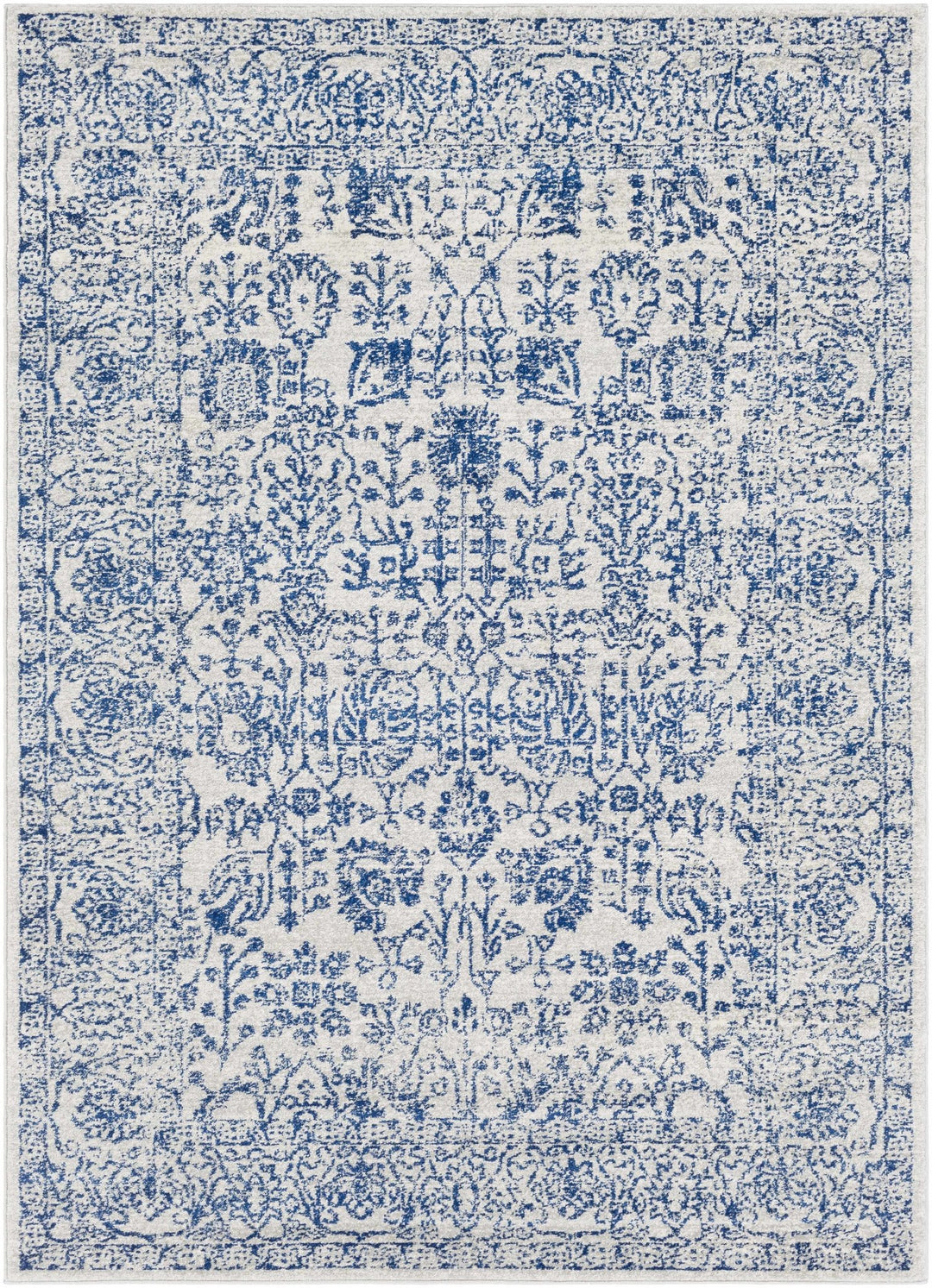 Truxton Traditional Blue And Ivory Area Rug - The Rug Decor