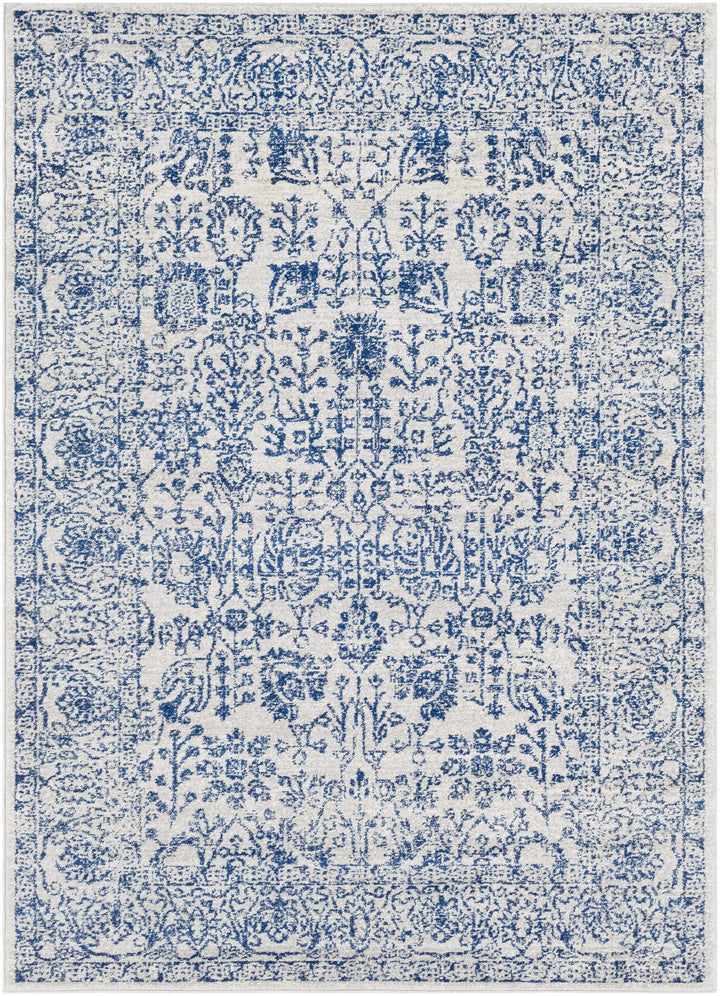 Truxton Traditional Blue And Ivory Area Rug - The Rug Decor