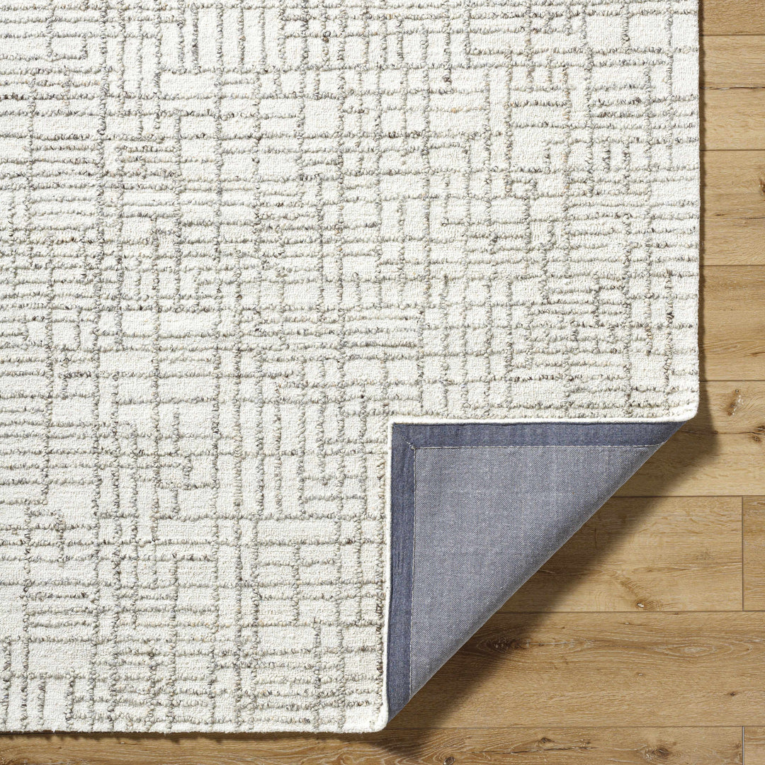 Tibby Modern Abstract Design Ivory Hand Tufted Wool Area Rug