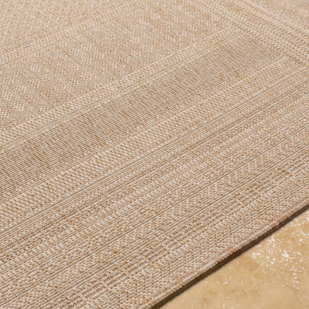 Tubajon Modern Geometrical Design Tan Outdoor Area Rug - The Rug Decor