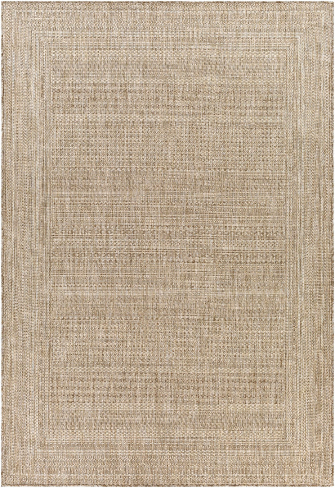 Tubajon Modern Geometrical Design Tan Outdoor Area Rug - The Rug Decor